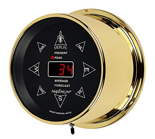 Maximum Merlin Digital Wind Instrument - Brass Case, Black Dial