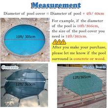 CHZDPP Professional Winter Pool Safety Covers, Customizable Round Inground Pool Protective Cover with Anchors for Concrete or Wooden Boards, Easy Installation(8.8m/28.9ft)