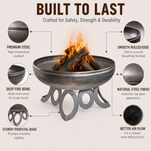 Ohio Flame Liberty 36” Wood Burning Fire Pit Carbon Steel with Circular