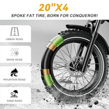 Cybervelo EK6 Max 2.0 Electric Bike 2200W 25Ah 20" Fat Tire Orange