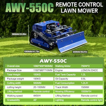 Remote Control Snow Plow Mower – 9HP Hybrid, 700m Remote, Electric Height Adjust, 45° Slope – for Orchard, Hillside, Embankment – All-Season All-Terrain Workhorse