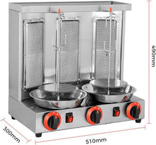 KJLYLPP 360 ° Rotating Rotisserie Oven, Vertical Doner Kebab Grill Machine, Barbecue Grill Gas Professional Vertical Rotisserie Oven, Household Appliances