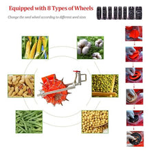 DAJIAYIQI Tractor Pulled Seed Planter, Stainless Steel Seeding Machine with 8 Seed Plates, Adjustable Depth & Row Spacing, Garden Seeding Lawns Spreader for Farm Planting(4 Units)