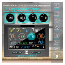 JDXQBLD Weather Station, 0371 Weather Station Outdoor Sensor Weather Forecast Base Detector Indoor AQI PM2.5 PM10 Co2 Monitor