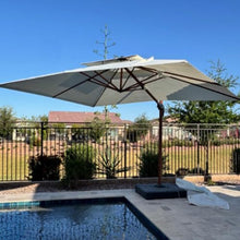 OROTLECT 9FT x 12FT Patio Umbrella Outdoor Rectangular Cantilever Umbrella With Base,Cream