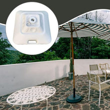 POLGDW Heavy-Duty 30L Outdoor Umbrella Base Stand - Fillable Design for Stability, Durable Construction for Garden & Balcony Use, Worry-Free Solution in White