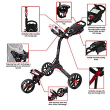 Bag Boy Nitron 3 Wheel Golf Push Cart Black/Red