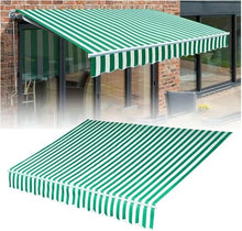 Manual Retractable Awning Door Window Awning Shelter Outdoor Canopy Home Deck Canopy with Manual Crank Handle（Frame Included ）