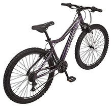 Mongoose Flatrock Womens Hardtail Mountain Bike 26-Inch Wheels 21 Speed Twist Shifters 16-Inch Lightweight Aluminum Frame Purple