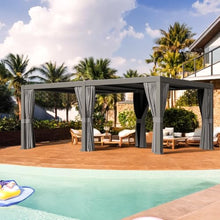 oneinmil Louvered Aluminum Pergola with Adjustable Top for Outdoor Decks, Gardens, Backyards