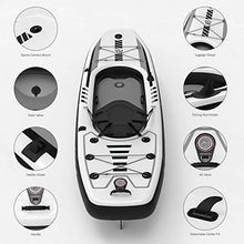 TIGERXBANG Inflatable Kayak with Detachable Seat Black
