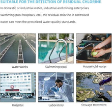TICINNNWE Portable Residual Chlorine Water Quality Tester with 0-5mg/L Test Range, 10 Data Storage and HD Screen for Pool Household and Water Plant Use