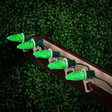 Novelty Lights 500CT Case C9 LED Faceted Ultra Bright Dimmable Outdoor Christmas Light Replacement Bulbs Decorative LED Bulbs LED Christmas Lights, C9 Christmas Lights C9 LED Bulbs (Green)