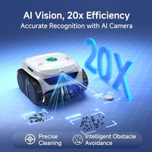 WYBOT C2 Vision 2026 New Cordless Robotic Pool Cleaner with AI Vision, Powerful Suction Pool Vacuum for Inground Pools, Ultra-fine Filtration, Wall&Waterline Cleaning, White with Green Outlet