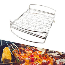 TEOYETTSF Bbq Tool Grilling Basket Basting Meat Mat Easy Clean Stainless Steel Vegetables Outdoor Portable
