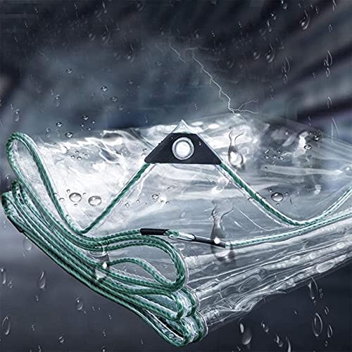 Transparent Pvc Tarpaulin Waterproof, Plant Insulation Shed, With Eyelets, Dustproof, Tear And Cold Weather Resistant Cover, 0.3 Mm Pvc Plastic Tarpaulin For Terrace, Gazebo, Wind Protection, Outdoor