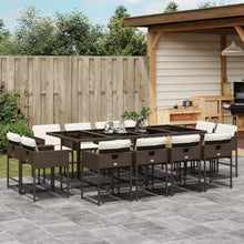 AMBERARD Patio Dining Set Set of 12 Brown Furniture Set