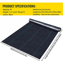 YYHJ Weed Barrier Landscape Fabric,Heavy-Duty Garden Erosion Control Blanket,Ground Cover UV Stabilised Control Sheet 90g/m²,Weeds Block Gardening Mat,for Outdoor Gardens Lawns and Walkways