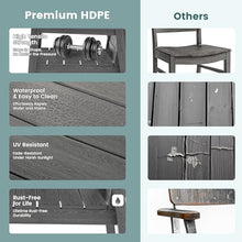 Pamapic Patio Dining Table Set, 5-Piece Outdoor Dining Set for 4, Grey
