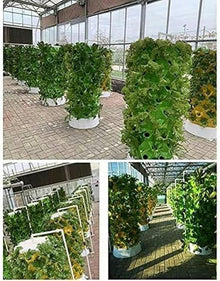 WRTYHGVGT Hydroponic Growing Kits Hydroponic Tower 48Pots Hydroponic Planting System Indoor and Outdoor Multi-Layer Soilless Planting Equipment Kit Vegetables Fruits and Herbal Planting