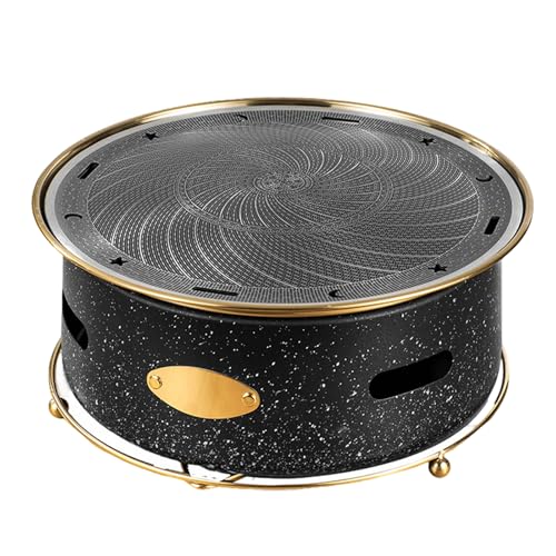 Smokeless Portable BBQ Grill,Multifunctional Barbecue,Hot Pot, Kebab, Stove Tea, Non-Stick Maifan Stone Coating,Dual Fuel,for Outdoor Camping & Home Gatherings