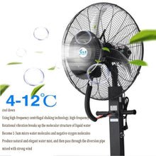 TGBHYJ Misting Fan Outdoor Commercial Oscillating Pedestal Fan With Mist For Patio Outside Restaurant Garage Gym Factory Workshop 3 Cooling Speeds - (Midnight Black)(Size:29.5in)