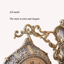 XARONF Retro Double-Sided Wall Clock, Metal, Quiet, Easy Read Two Faces Retro Clock Antique Hanging Clocks for Garden Home Décor Indoor Outdoor Wall Decoration