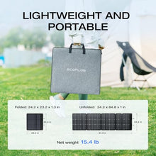 EF ECOFLOW 220W Portable Solar Panel, Bifacial Design, IP68 Waterproof