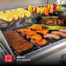 Nexgrill Propane 3-Burner Gas Grill, Stainless Steel with Foldable Shelves