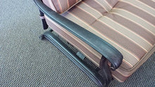 Patio Land Elizabeth Outdoor Patio 4 Club Rocker Chairs Spring Base Cast Aluminum Dark Bronze Walnut