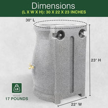 Good Ideas Rain Wizard 50 Gallon Rain Saver Barrel Water Storage Urn with Planter Space and 2 Brass Spigots Oak