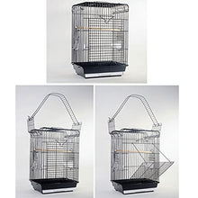 QTBH Flight Cage Metal Parrot Cage Bird Cage Black Large Starling Cage Monk Xuanfeng Game Cage Rectangular Parakeet Cage Bird Cage (Color : Black)