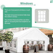 KEIKI 20x32ft Party Tent Heavy Duty, Outdoor Canopy Tent Carport Wedding Event Shelter BBQ Wedding Tents for Parties with Storage Bags & Removable Sidewall for Parties Carport Camping Garden Patio