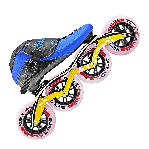 PASENDI Carbon Fiber Inline Speed Skates 4x110 Wheels Blue