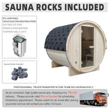 TaTalife Outdoor Barrel Steam Sauna, Backyard Pine Wood Sauna Room