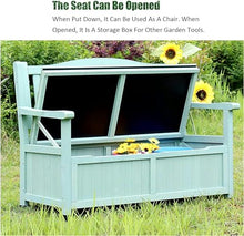 CZHIXG Outdoor Garden Chair with Storage Cabinet, Waterproof Surface, Mutifunctional Wooden Outdoor Chair, Potting Stand with High Feet for Backyard, Patio, Lawn (Size : A) (B)