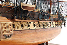 Old Modern Handicrafts USS Constitution Ship Model with Display Case Multicolor