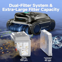 WYBOT M1 Pool Cleaner Robot, App Controlled Robotic Pool Vacuum, 300 Mins Runtime, 6 Path Planning & 7 Working Modes, Dual Filtration System
