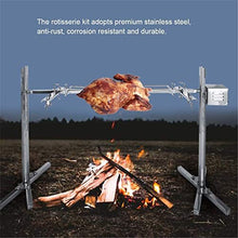 JYXYXSCP Automatic Rotating BBQ Rotisserie Grill Kit,Outdoor Camping Rotisserie Spit Roaster,Stainless Steel Grill for Picnic
