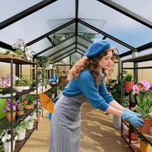 6x8 FT Greenhouse, Greenhouses for Outside, Polycarbonate Greenhouse with Aluminum Frame, Lockable Door and Ajustable Roof Vent for Backyard, Green Houses for Outside Garden Backyard, Patio