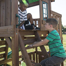 Swing-N-Slide Elkhorn Swing Set with Slide, Climbing Wall & Swings Wood