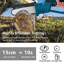 Chainsaw Battery Powered 8 in Mini Cordless Chainsaw Rechargeable Lightweight Portable Handheld Chainsaw for Wood Cutting Garden Logging Trimming Branch