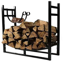 Tiuheyo Metal Firewood Rack for Outdoor Firewood, Detachable Multi-purpose Stacking Storage Rack for Patio Garden, Easy To Install