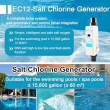 LALABU 12g/H Salt Chlorinator Generator, EC12 Pool Salt Chlorine Generator