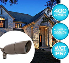 Westgate Waterproof Landscape Light LED Spotlight Adjustable Directional Security Lighting for Patio Deck Yard Garden Pathway Pool Area - MR16 Bulb Included (12, Bronze)