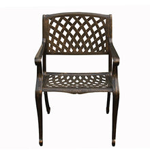 Oakland Living Modern Outdoor Aluminum 95-in Rectangular Dining Set with Eight Arm Chairs Bronze