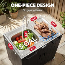 Feasto Modular Outdoor Kitchen Island with Stainless Steel Sink and Faucet