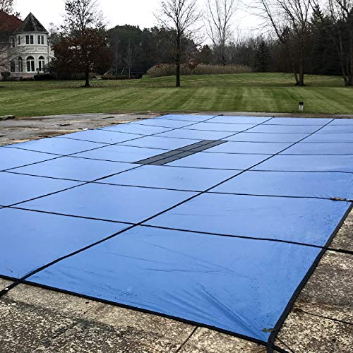 WaterWarden Premium Pool Safety Cover 20'x30' Solid Blue With Drain Panel