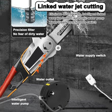 Electric Diamond Concrete Chain Saw, 7280rpm Heavy-Duty Professional Wall Cutter for Pavement Masonry Cutting (Double Chain350)