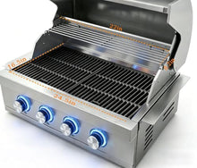 4 Burner 28in Built in Gas Grills Charcoal & Propane Combo Grill